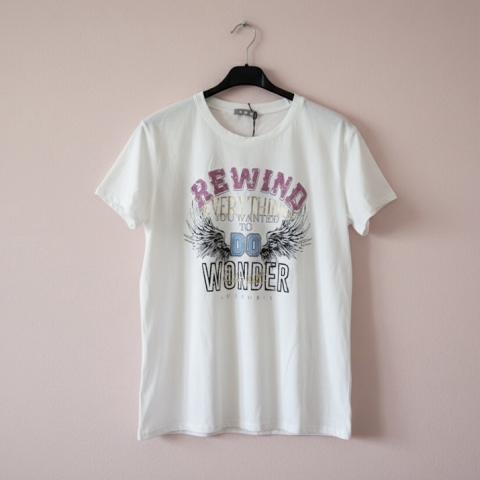 CAMISETA REWIND BLANCO