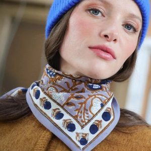 PAÑUELO FLORES marino